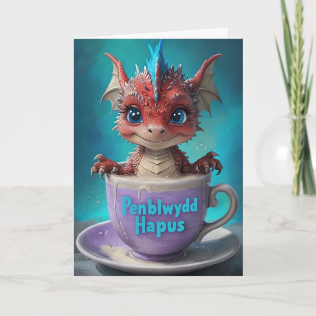 Penblwydd Hapus Happy birthday Card (Front)