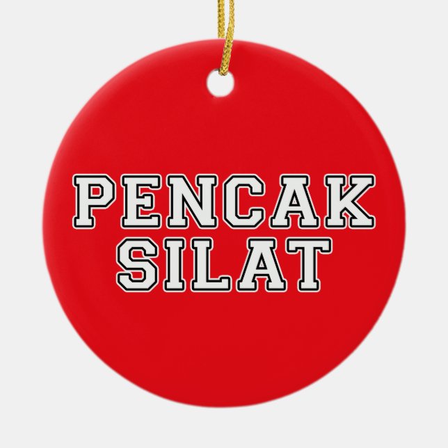 Pencak Silat Ceramic Tree Decoration (Front)
