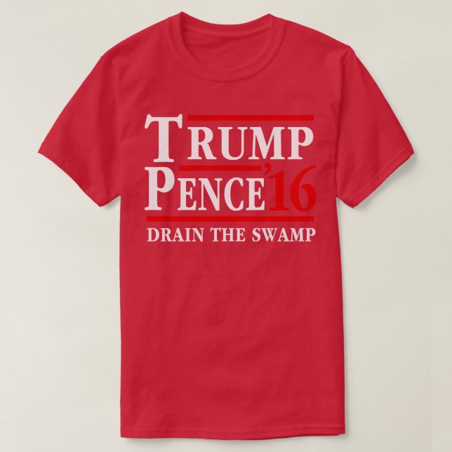 Pence Drain The Swamp T-Shirt (Design Front)