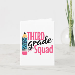 Pencil 100 Days Of Third Grade Squad For Girl Scho Card