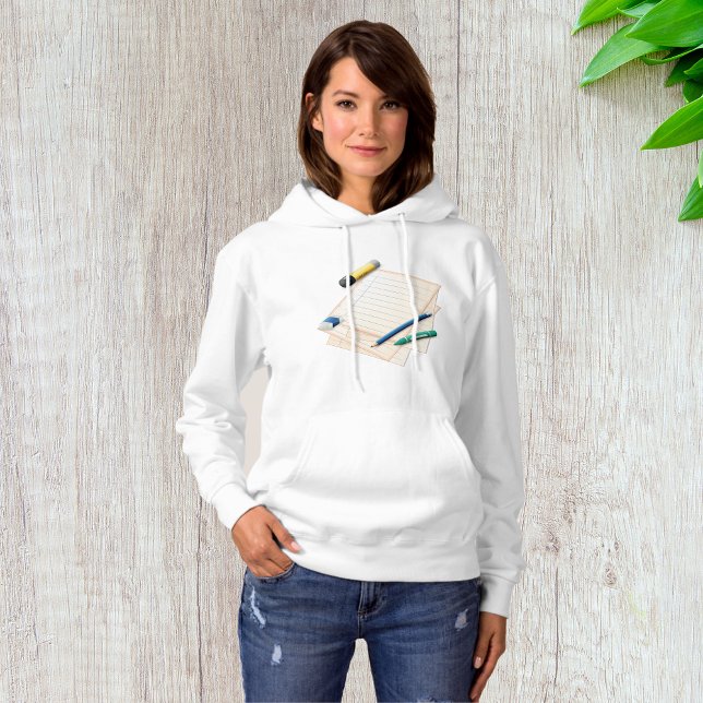 Pencil and Paper Womens Hoodie (Creator Uploaded)