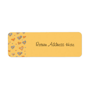 Pencil Art Hearts Return Address Labels