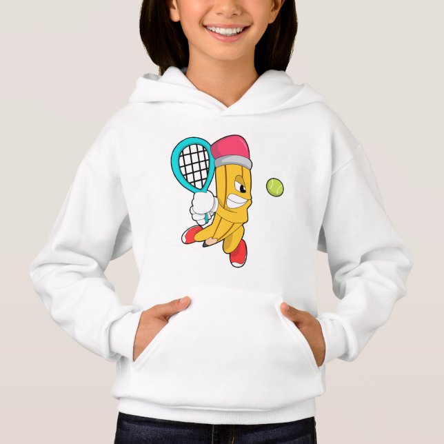 Pencil at Tennis with Tennis racket (Front)