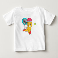 Pencil at Tennis with Tennis racket