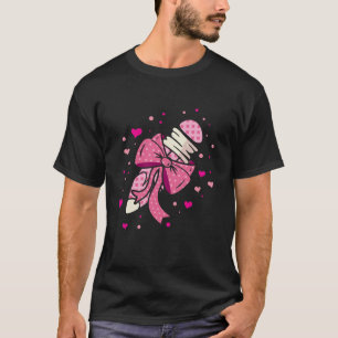 Pencil Coquette Bow Back to School Student Teacher T-Shirt