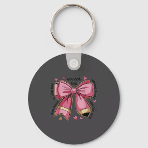 Pencil Coquette Bow Test Day Teacher Motivational  Key Ring
