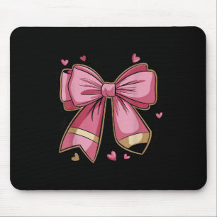 Pencil Coquette Bow Test Day Teacher Motivational  Mouse Pad