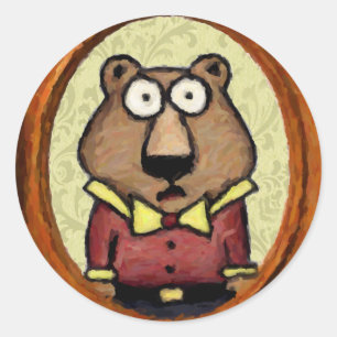 Pencil Crayon Kitty Classic Round Sticker