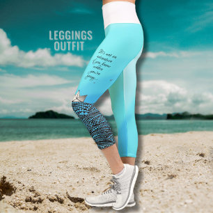 Pencil Drawn Paper boat   motivational quote yoga Capri Leggings