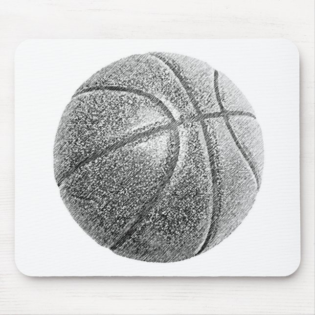 Pencil Effect Basketball Mouse Pad (Front)