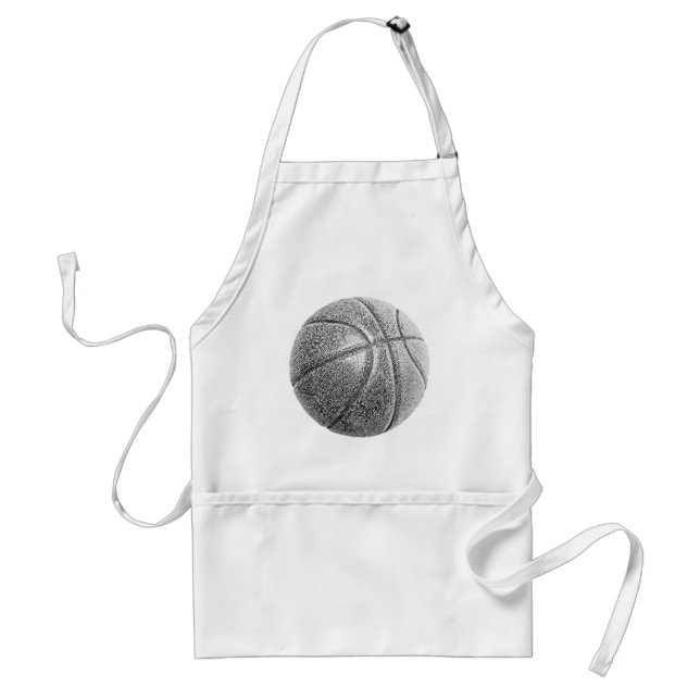 Pencil Effect Basketball Standard Apron (Front)