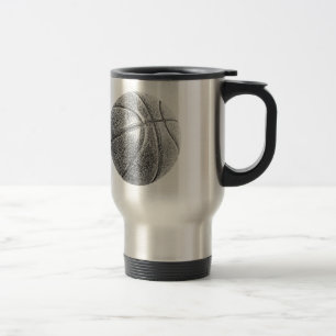 Pencil Effect Basketball Travel Mug
