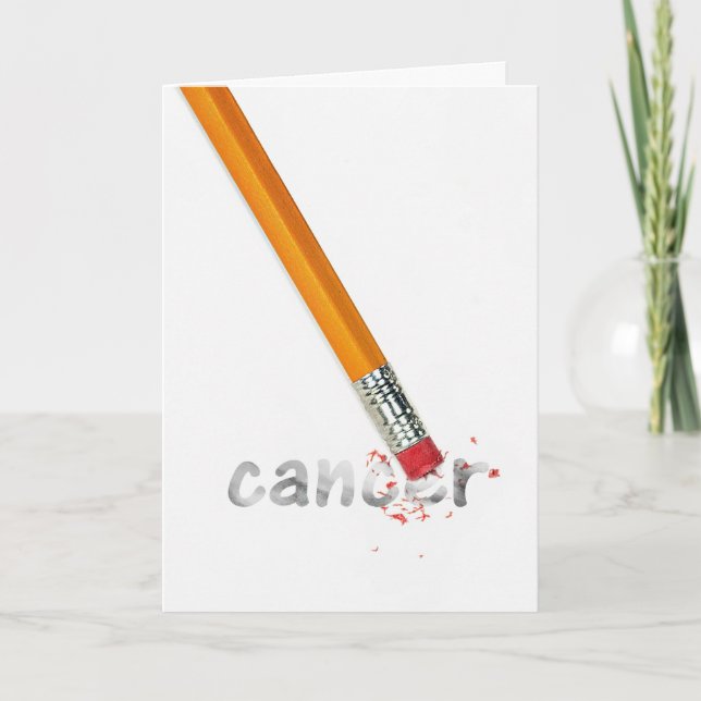 Pencil Eraser for cancer patient Card (Front)