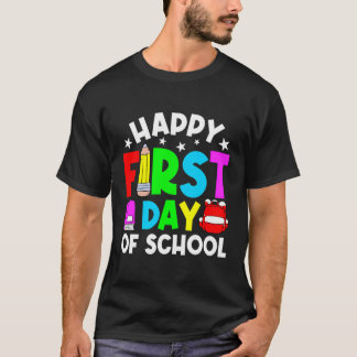 Pencil Happy First Day Of School Appreciation Back T-Shirt