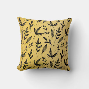 Pencil Lesvfx Gold and Black Cushion