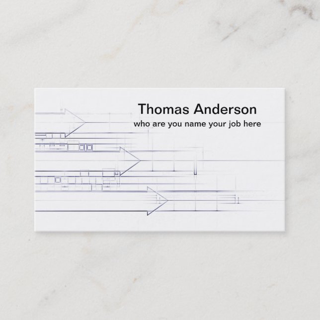 pencil lines drawing business card (Front)
