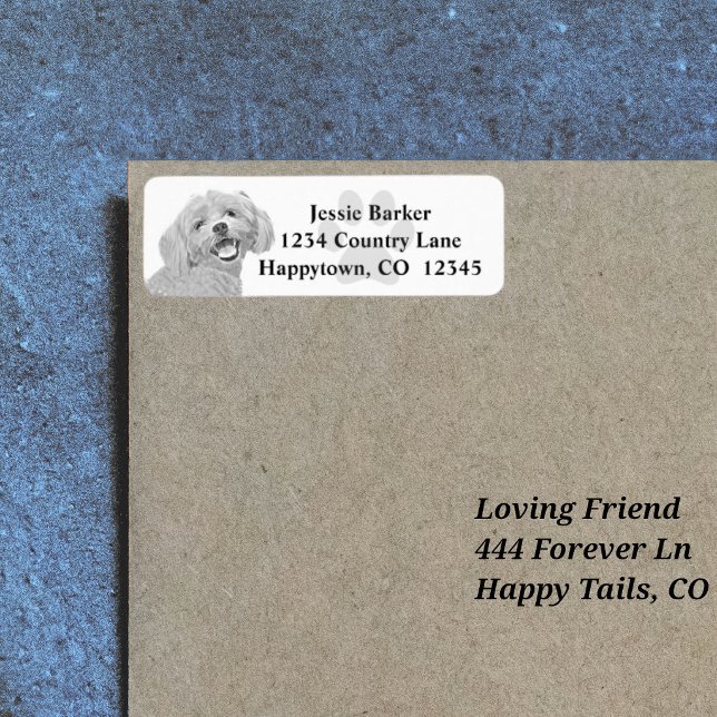 Pencil Maltese Return Address Label (Creator Uploaded)
