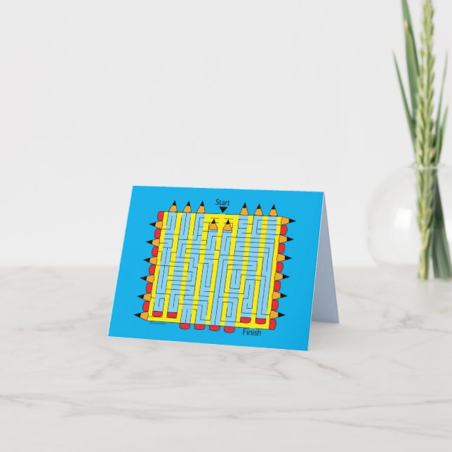 Pencil Maze Note Card (Front)