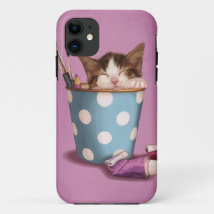 Pencil pot kitten Case-Mate iPhone case