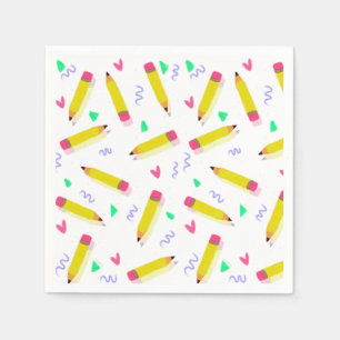 Pencil Preschool Art Teacher Good End of Year Teac Napkin