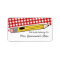 Pencil & Red Gingham School Book Label