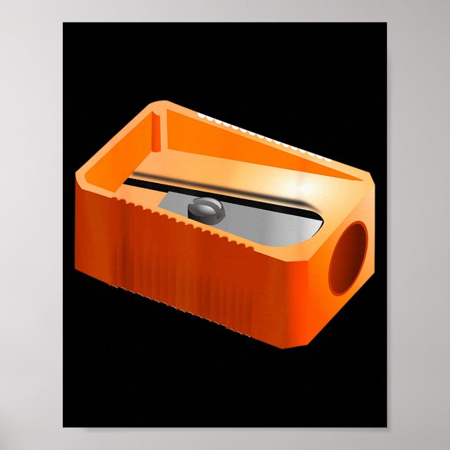 Pencil Sharpener Funny Office School Supplies Cost Poster (Front)