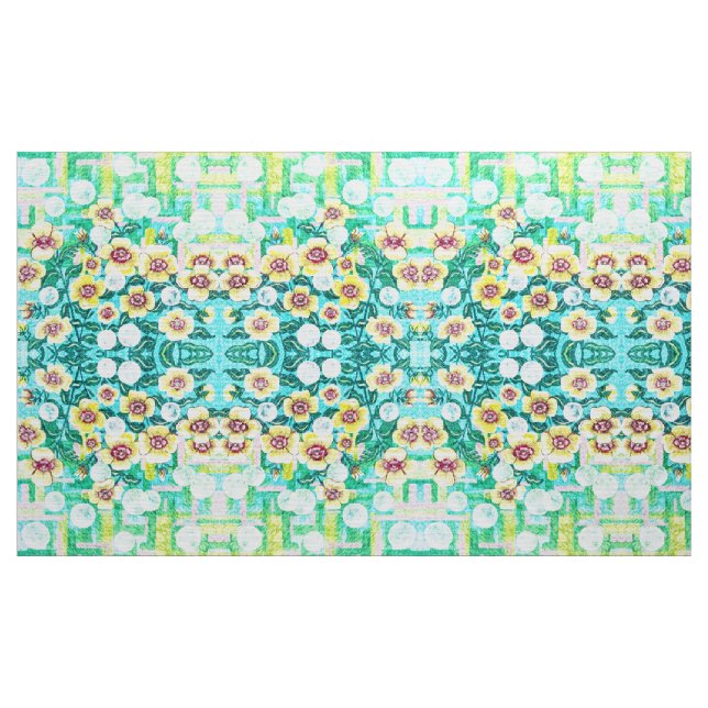 Pencil Sketch Floral Fabric (Yard)