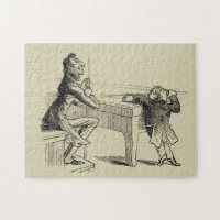 Pencil Sketch of Two Men Playing Pool