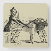 Pencil Sketch of Two Men Playing Pool
