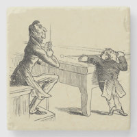 Pencil Sketch of Two Men Playing Pool