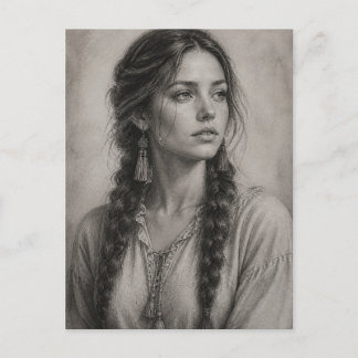Pencil sketch postcard
