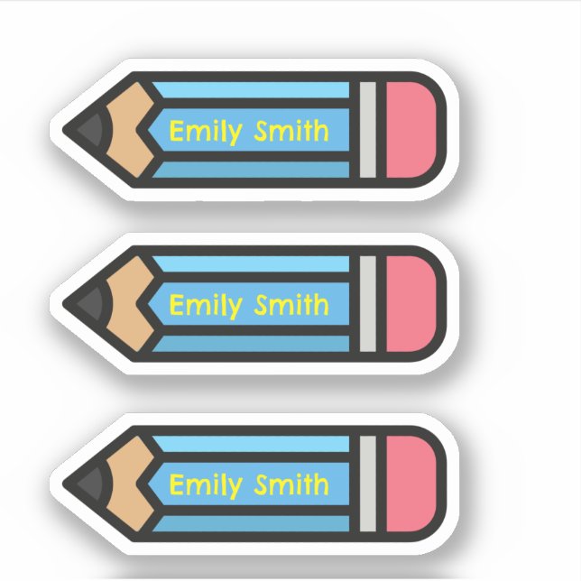 Pencil Sticker Name (Front)