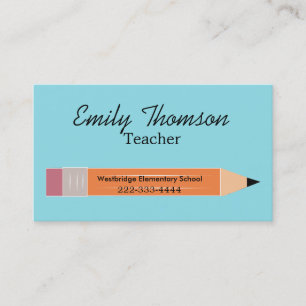 Pencil Teacher's Business Card
