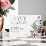 Pencil Us In Alice In Wonderland Chequerboard Save The Date<br><div class="desc">Have your guest mark their calendars for your very important date with our beautifully designed vintage Alice in Wonderland-themed wedding save the date. Perfect for an Alice in Wonderland-themed wedding. We've meticulously restored the iconic Alice in Wonderland vintage illustrations by hand sketching and bringing them to life with beautiful watercolor...</div>