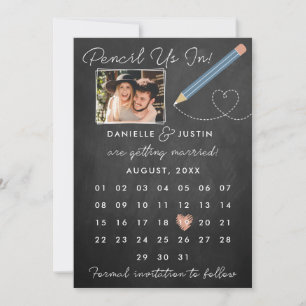 "Pencil Us In" Modern Calendar Save The Date