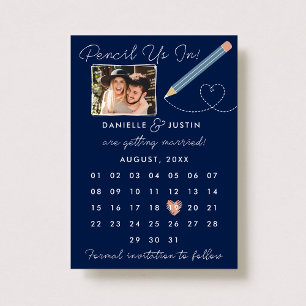 "Pencil Us In" Modern Calendar Save The Date