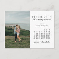 Pencil Us In Save the Date July 2021 Calendar