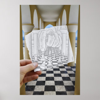 Pencil Vs Camera - Checkmate Poster