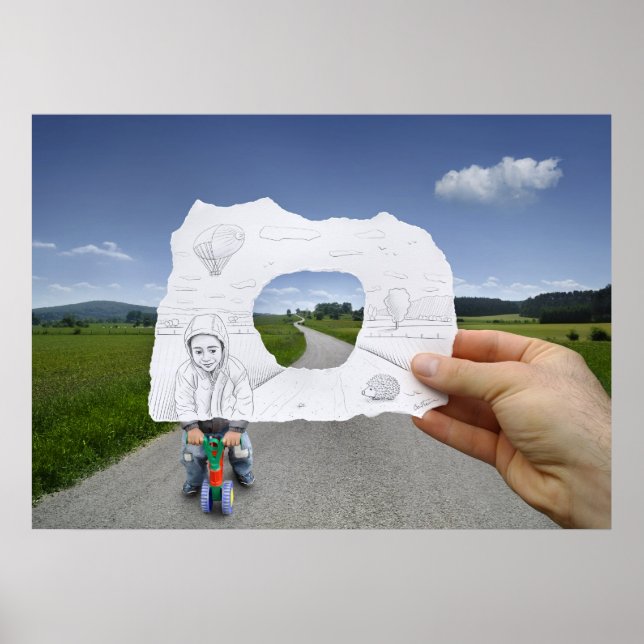 Pencil Vs Camera - Child Playing Poster (Front)