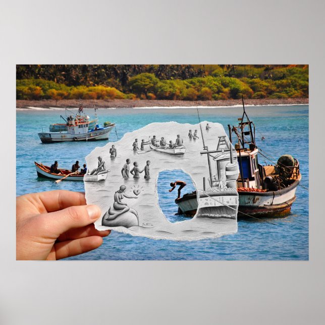 Pencil Vs Camera - Mermaid Poster (Front)