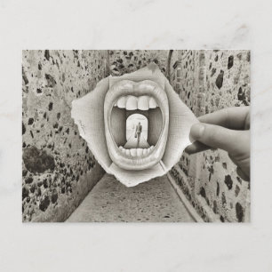 Pencil Vs Camera - Mouth Postcard