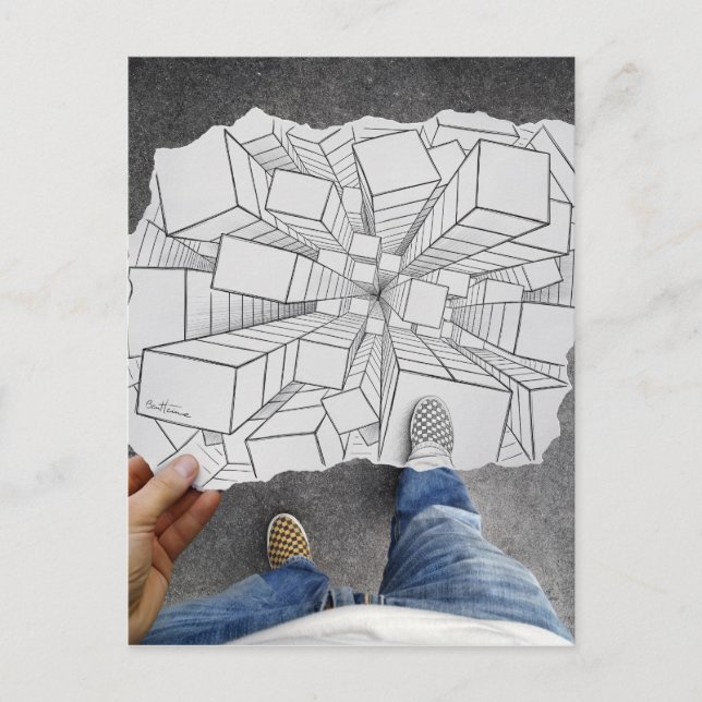 Pencil Vs Camera - Vertigo Postcard (Front)