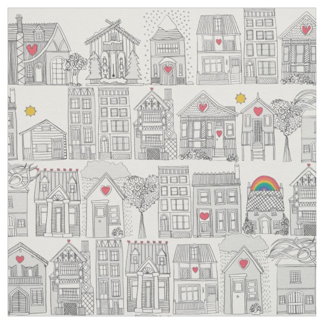 pencil weather love fabric (Swatch)