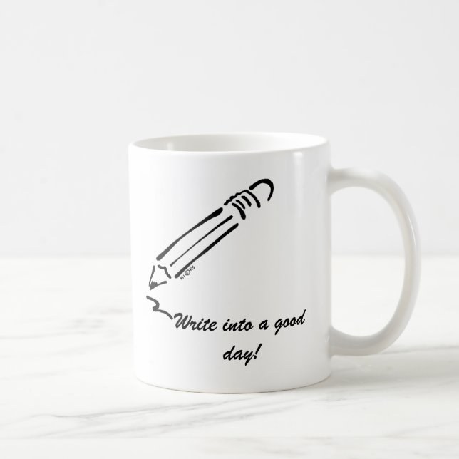 pencil, Write into a good day! Coffee Mug (Right)