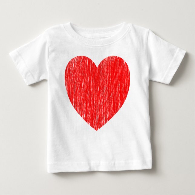 Pencilled in - Red Baby T-Shirt (Front)