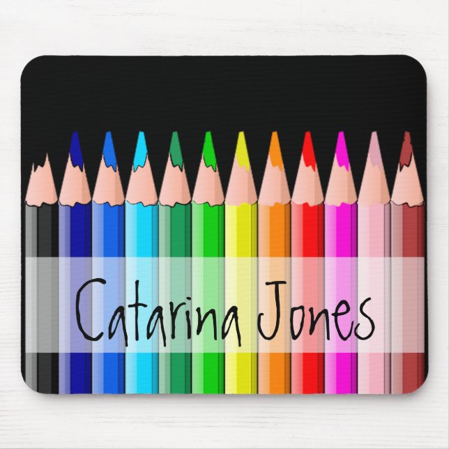 Pencils - Customised Mouse Pad (Front)