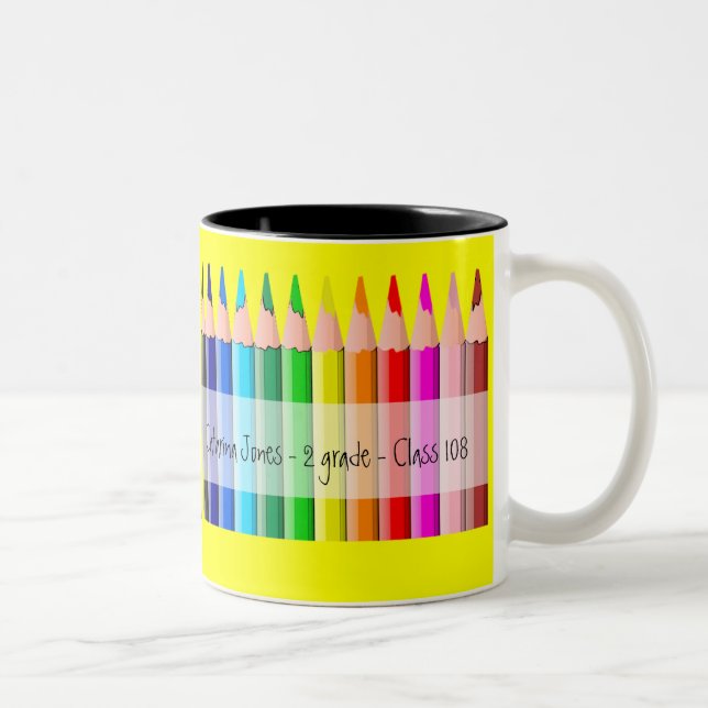 Pencils - Customised Two-Tone Mug (Right)
