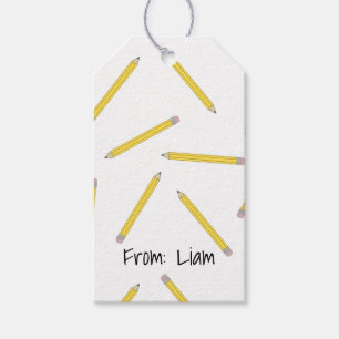 Pencils Down Personalised Gift Tag Back to School