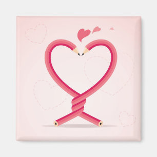 Pencils in Love Magnet