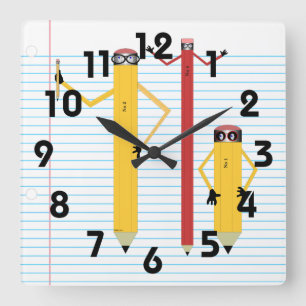 Pencils Wall Clock